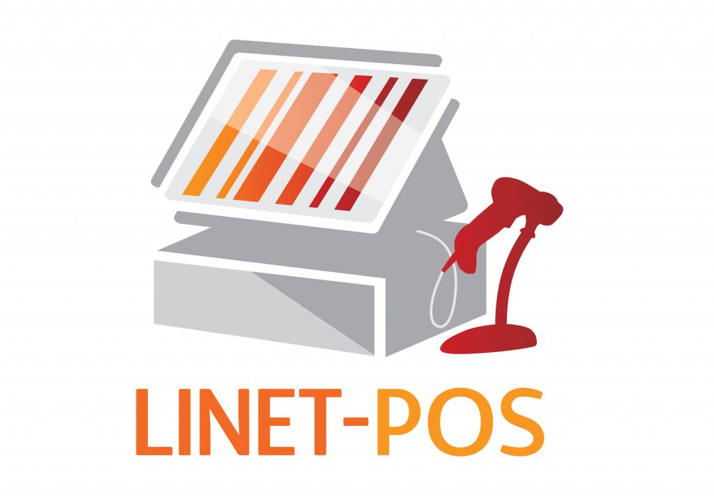 כרטוס בקופה לוגו LinetPos צבעוני עם טקסט